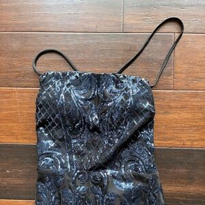 Rowena Sequin Mermaid Dress
Size Medium, Navy